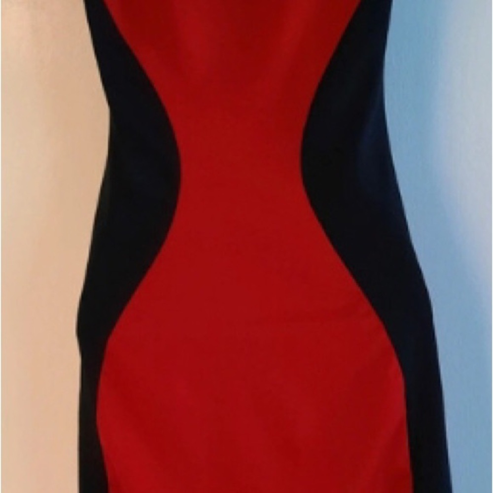 Elegant Red and Black Dress